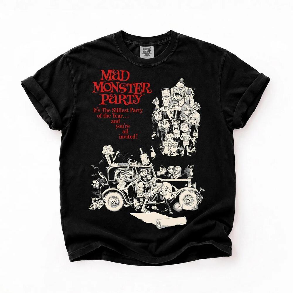 Mad Monster Party 60s Retro Classic Monster Movie T Shirt